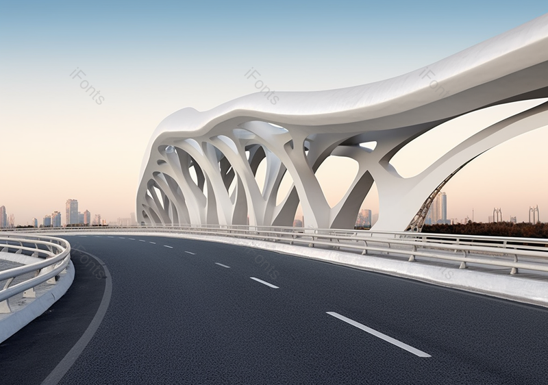 珊瑚桥公路和城市天际线,高清,摄影图,摄影图片,图片大全,摄影图免费下载